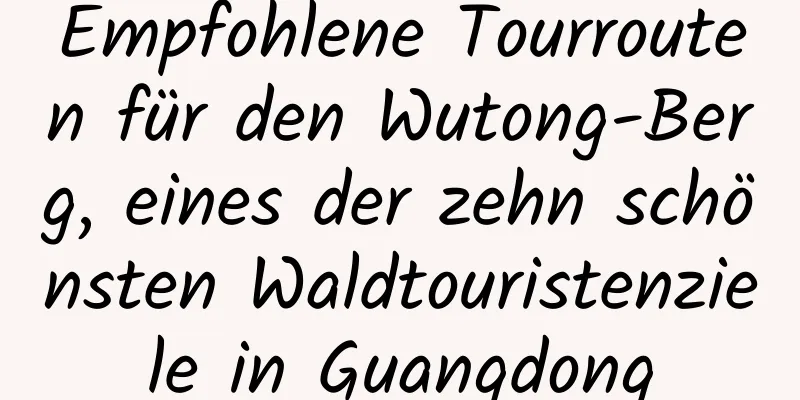 Empfohlene Tourrouten für den Wutong-Berg, eines der zehn schönsten Waldtouristenziele in Guangdong