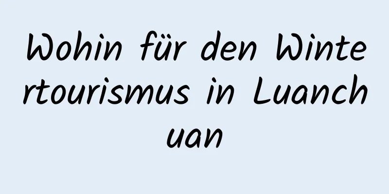 Wohin für den Wintertourismus in Luanchuan