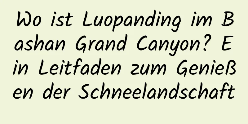 Wo ist Luopanding im Bashan Grand Canyon? Ein Leitfaden zum Genießen der Schneelandschaft