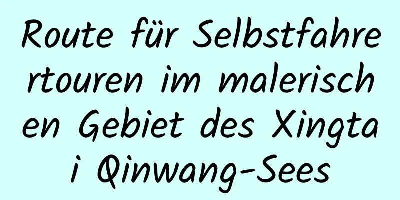 Route für Selbstfahrertouren im malerischen Gebiet des Xingtai Qinwang-Sees