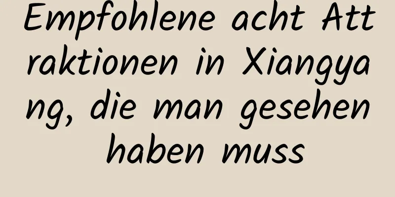 Empfohlene acht Attraktionen in Xiangyang, die man gesehen haben muss