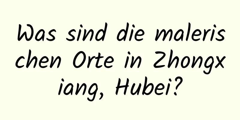 Was sind die malerischen Orte in Zhongxiang, Hubei?