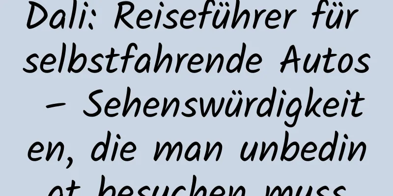 Dali: Reiseführer für selbstfahrende Autos – Sehenswürdigkeiten, die man unbedingt besuchen muss