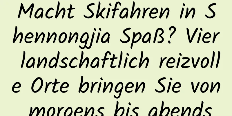 Macht Skifahren in Shennongjia Spaß? Vier landschaftlich reizvolle Orte bringen Sie von morgens bis abends