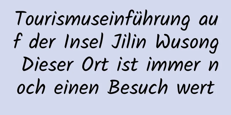 Tourismuseinführung auf der Insel Jilin Wusong Dieser Ort ist immer noch einen Besuch wert