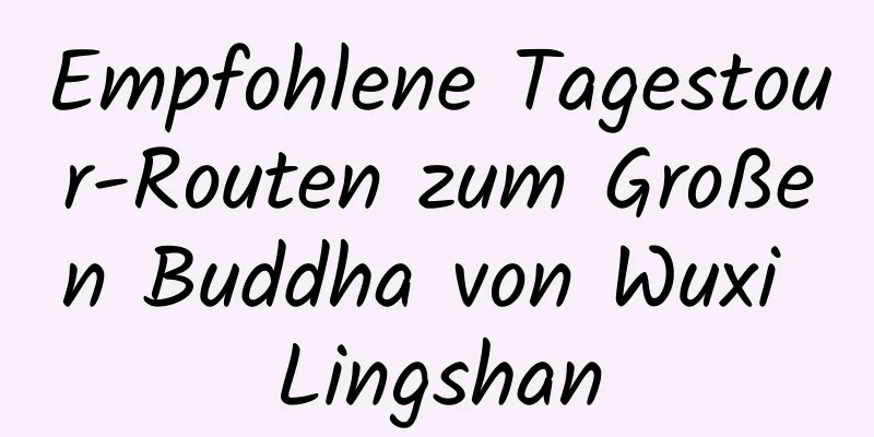 Empfohlene Tagestour-Routen zum Großen Buddha von Wuxi Lingshan