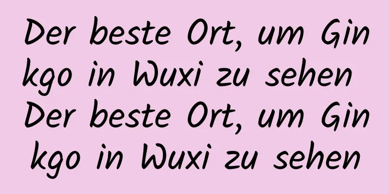 Der beste Ort, um Ginkgo in Wuxi zu sehen Der beste Ort, um Ginkgo in Wuxi zu sehen