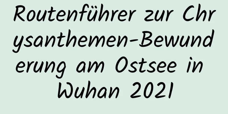 Routenführer zur Chrysanthemen-Bewunderung am Ostsee in Wuhan 2021