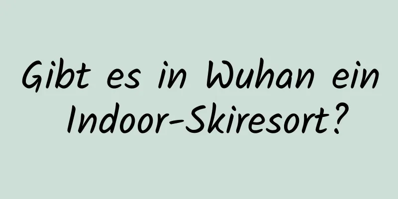 Gibt es in Wuhan ein Indoor-Skiresort?