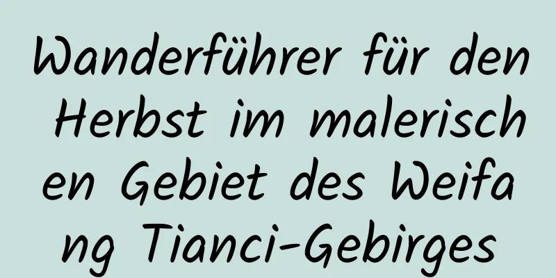 Wanderführer für den Herbst im malerischen Gebiet des Weifang Tianci-Gebirges