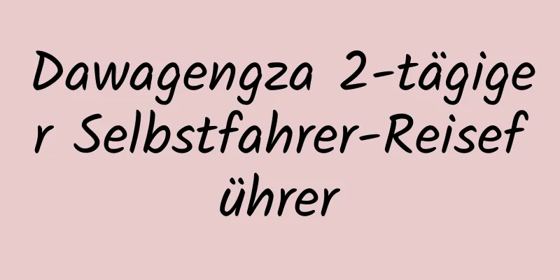 Dawagengza 2-tägiger Selbstfahrer-Reiseführer