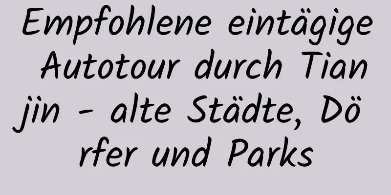 Empfohlene eintägige Autotour durch Tianjin - alte Städte, Dörfer und Parks