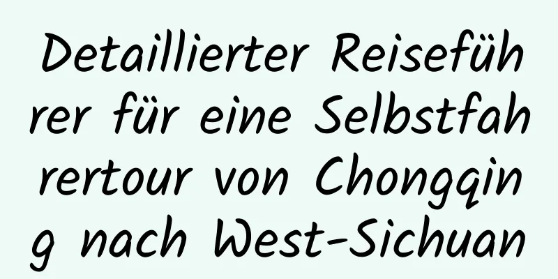 Detaillierter Reiseführer für eine Selbstfahrertour von Chongqing nach West-Sichuan