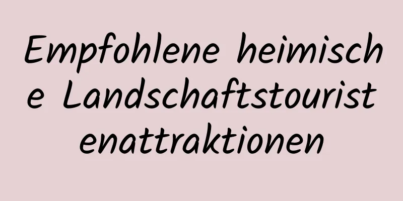 Empfohlene heimische Landschaftstouristenattraktionen