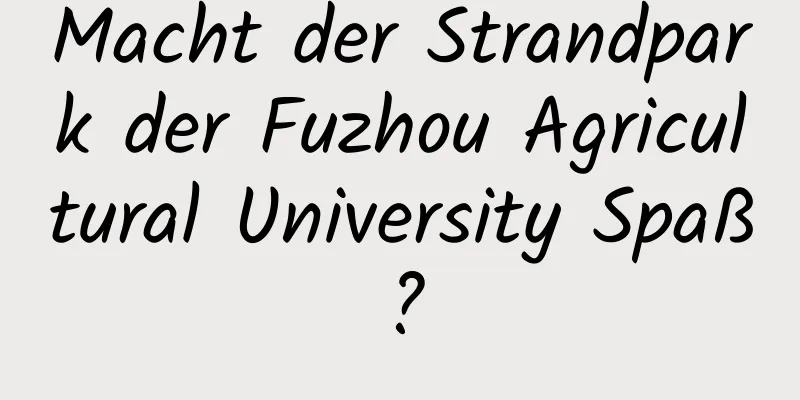 Macht der Strandpark der Fuzhou Agricultural University Spaß?