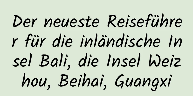 Der neueste Reiseführer für die inländische Insel Bali, die Insel Weizhou, Beihai, Guangxi