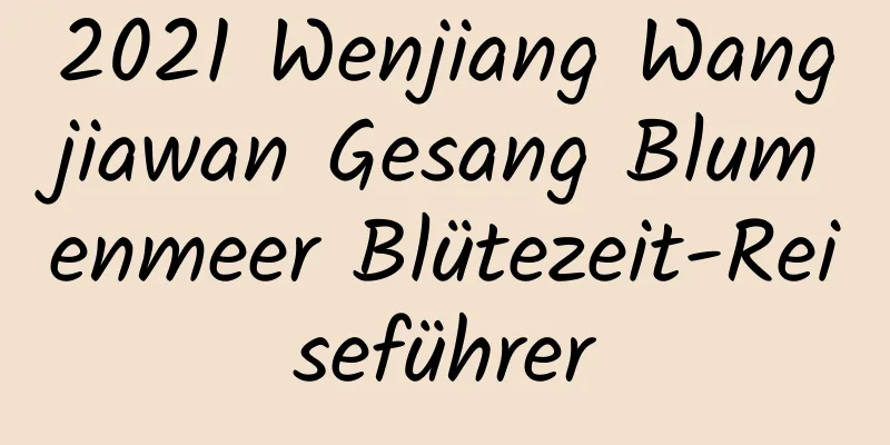 2021 Wenjiang Wangjiawan Gesang Blumenmeer Blütezeit-Reiseführer