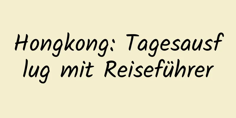 Hongkong: Tagesausflug mit Reiseführer