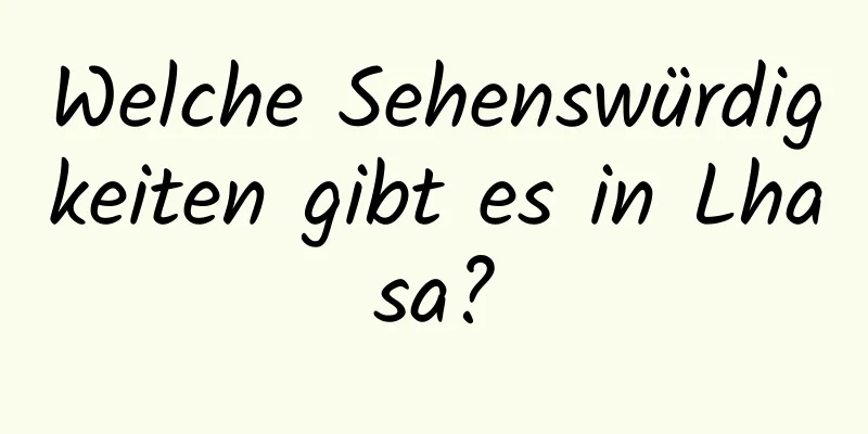 Welche Sehenswürdigkeiten gibt es in Lhasa?