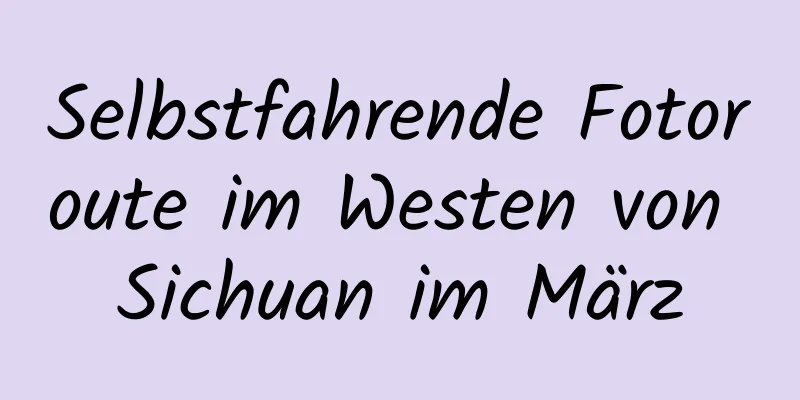 Selbstfahrende Fotoroute im Westen von Sichuan im März