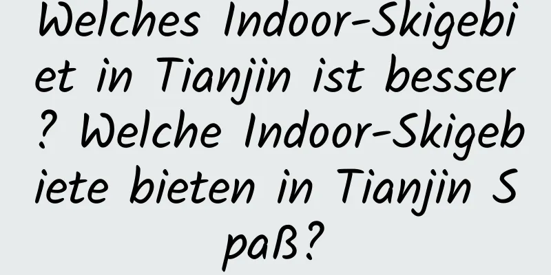 Welches Indoor-Skigebiet in Tianjin ist besser? Welche Indoor-Skigebiete bieten in Tianjin Spaß?