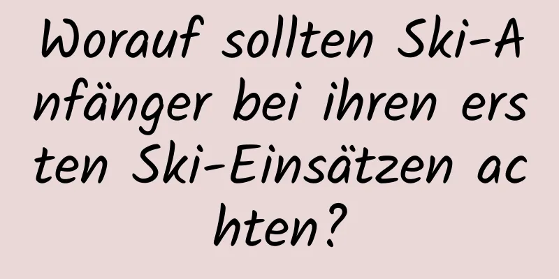 Worauf sollten Ski-Anfänger bei ihren ersten Ski-Einsätzen achten?