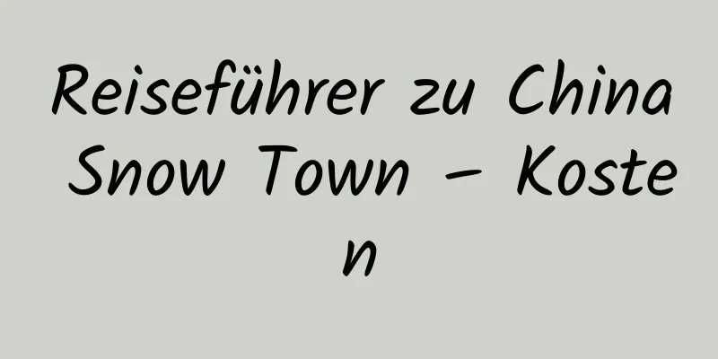 Reiseführer zu China Snow Town – Kosten