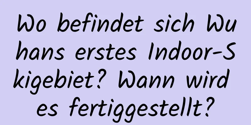 Wo befindet sich Wuhans erstes Indoor-Skigebiet? Wann wird es fertiggestellt?