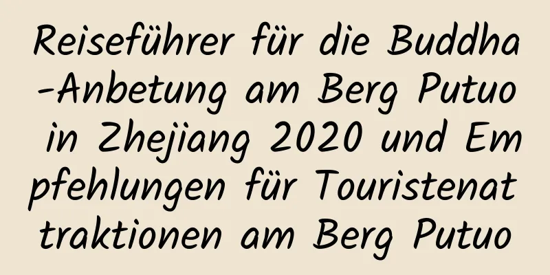 Reiseführer für die Buddha-Anbetung am Berg Putuo in Zhejiang 2020 und Empfehlungen für Touristenattraktionen am Berg Putuo