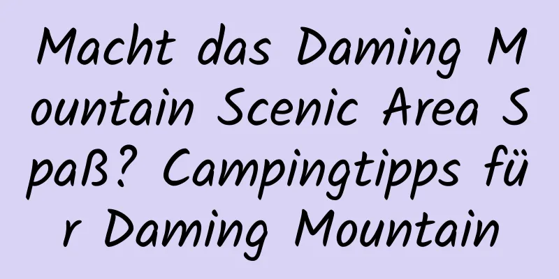 Macht das Daming Mountain Scenic Area Spaß? Campingtipps für Daming Mountain