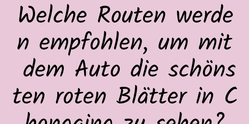 Welche Routen werden empfohlen, um mit dem Auto die schönsten roten Blätter in Chongqing zu sehen?