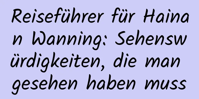 Reiseführer für Hainan Wanning: Sehenswürdigkeiten, die man gesehen haben muss