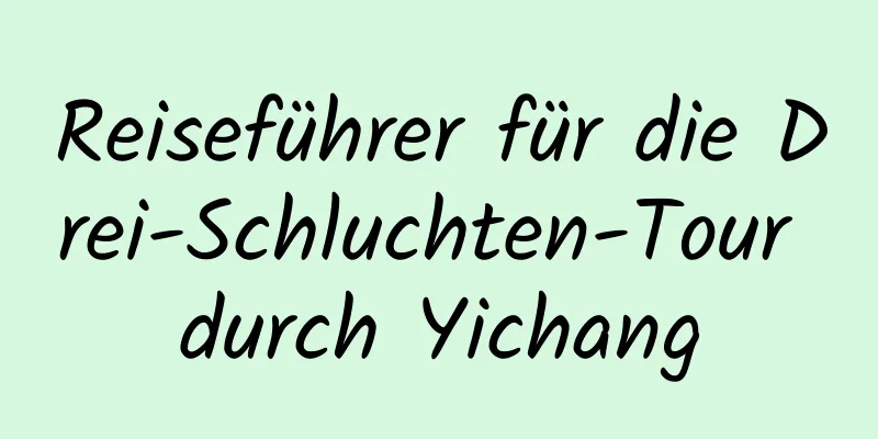 Reiseführer für die Drei-Schluchten-Tour durch Yichang