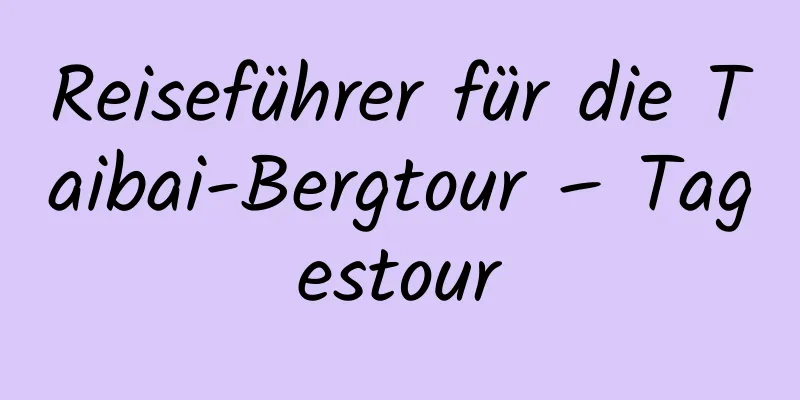 Reiseführer für die Taibai-Bergtour – Tagestour