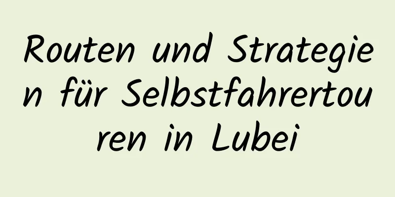 Routen und Strategien für Selbstfahrertouren in Lubei