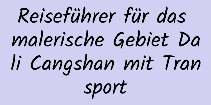 Reiseführer für das malerische Gebiet Dali Cangshan mit Transport