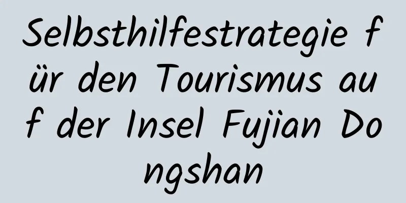 Selbsthilfestrategie für den Tourismus auf der Insel Fujian Dongshan