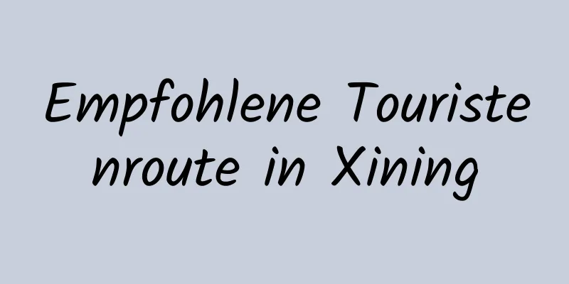 Empfohlene Touristenroute in Xining