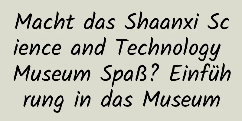 Macht das Shaanxi Science and Technology Museum Spaß? Einführung in das Museum