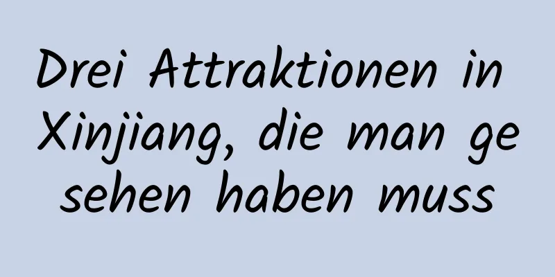 Drei Attraktionen in Xinjiang, die man gesehen haben muss