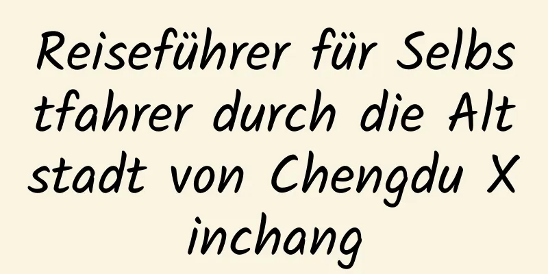 Reiseführer für Selbstfahrer durch die Altstadt von Chengdu Xinchang