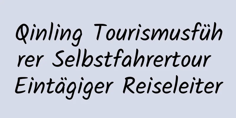 Qinling Tourismusführer Selbstfahrertour Eintägiger Reiseleiter