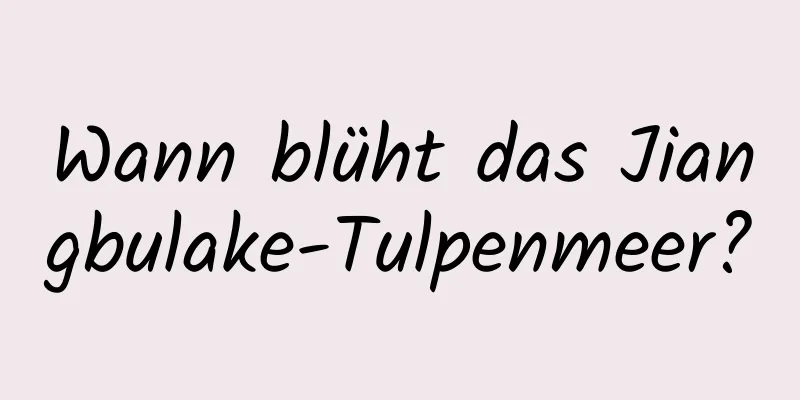 Wann blüht das Jiangbulake-Tulpenmeer?