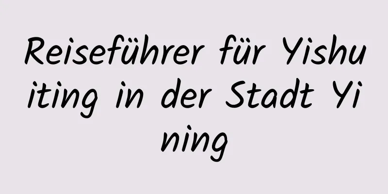 Reiseführer für Yishuiting in der Stadt Yining