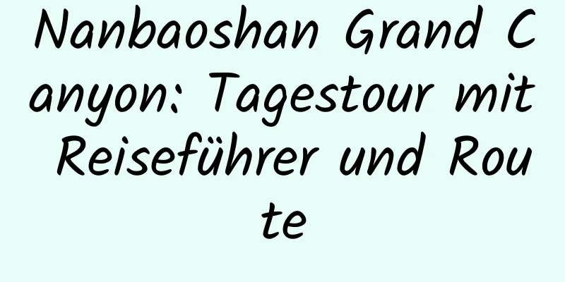 Nanbaoshan Grand Canyon: Tagestour mit Reiseführer und Route
