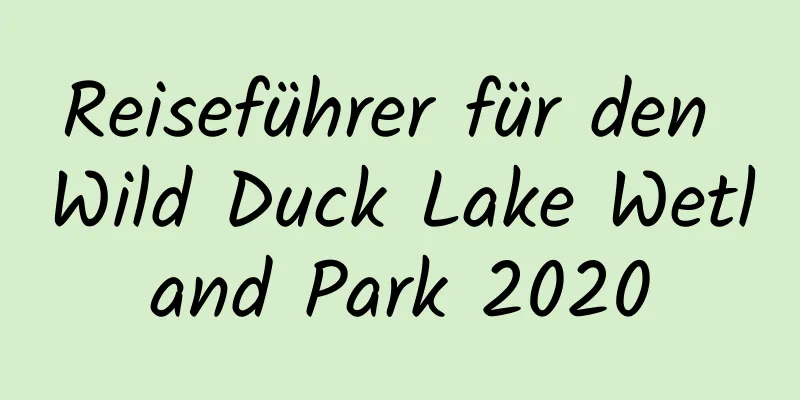 Reiseführer für den Wild Duck Lake Wetland Park 2020