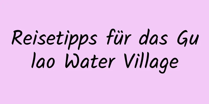 Reisetipps für das Gulao Water Village