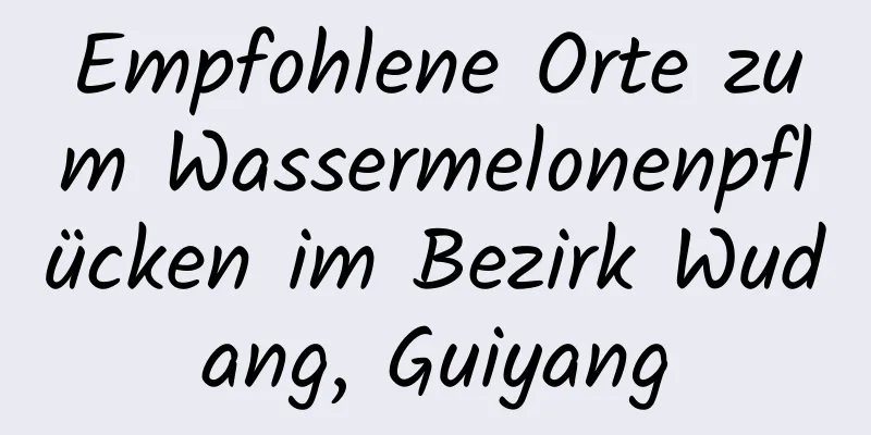 Empfohlene Orte zum Wassermelonenpflücken im Bezirk Wudang, Guiyang