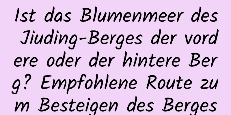 Ist das Blumenmeer des Jiuding-Berges der vordere oder der hintere Berg? Empfohlene Route zum Besteigen des Berges