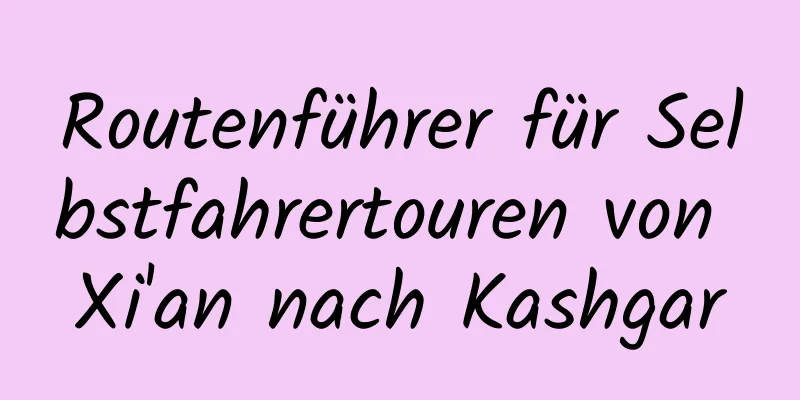 Routenführer für Selbstfahrertouren von Xi'an nach Kashgar